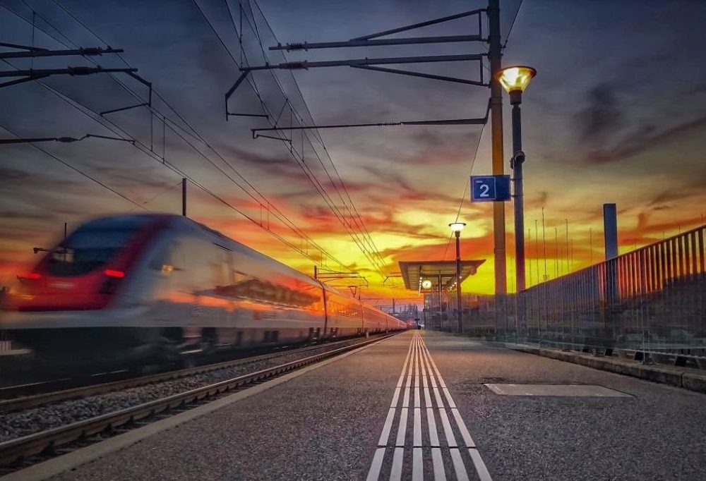 a train on the tracks