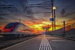 a train on the tracks