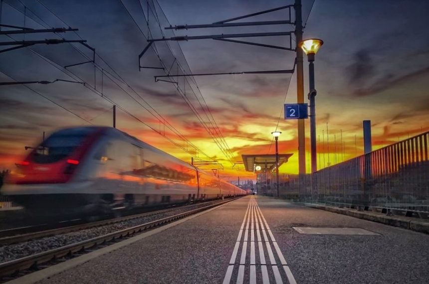 a train on the tracks